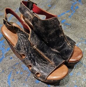 Bed Stu Naiya leather clog wedge size 6.5